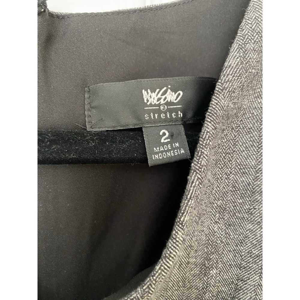 Mossimo Stretch Dress Womens Size 2 Gray Sleeveless Sheath Lined Workwear Zipper - Picture 3 of 3